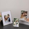 FineLiMoLa 5x7''Silver Double Frames,Rope Design Metal Photo Frame with Black