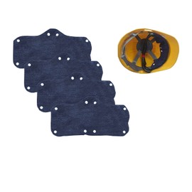 RICISUNG Safety Hat, Sweat Absorption, Towel Cloth, Sweat Absorption, Sweat Absorbent, Sweat Absorbent, Odor Resistant, Breathable, Buckle Type, Portable, Black 4 Sweat Belt, Washable, Reusable, Black