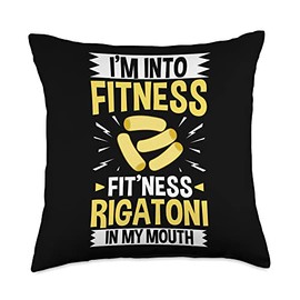 Rigatoni Pasta Noodles Recipes Italian Sauce Maker Throw Pillow, 18x18, Multicolor