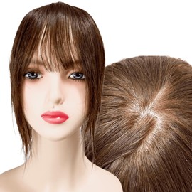 Luce brillare Partial Wig Hairpiece Freely Parting Fully Hand Weave Point Piece Mrs Natural Wig Women Ladies 100% Human Hair Straight Part Wig Semi Long Medical Whole Crown Wig Top Piece Top Cover