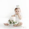 Ereniko Daisy Boho White First Birthday Crown Girl 1 Birthday