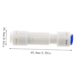 E-outstanding Flow Restrictor 2PCS 1/4Inch 300CC Flow Restrictors with Quick Connect for RO Reverse Osmosis Systems
