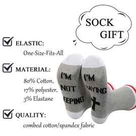ZJXHPO Christian Faith Socks Deacon Socks I'm Not Sleeping I'm Praying Sock Pastor Appreciation Gift (Praying sock)