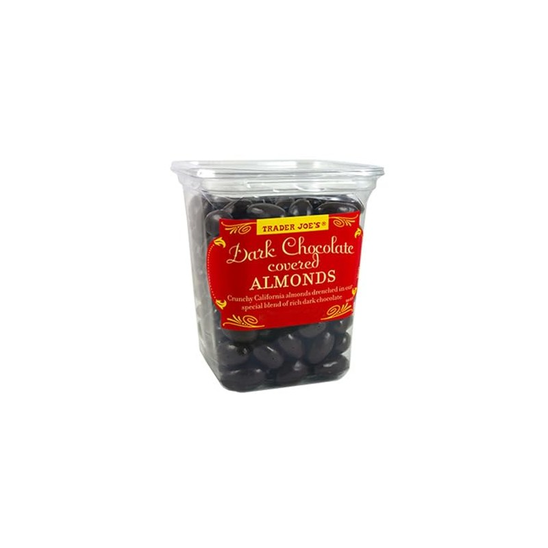 Trader Joe's Dark Chocolate Almonds Crunchy California Almonds Drenched in