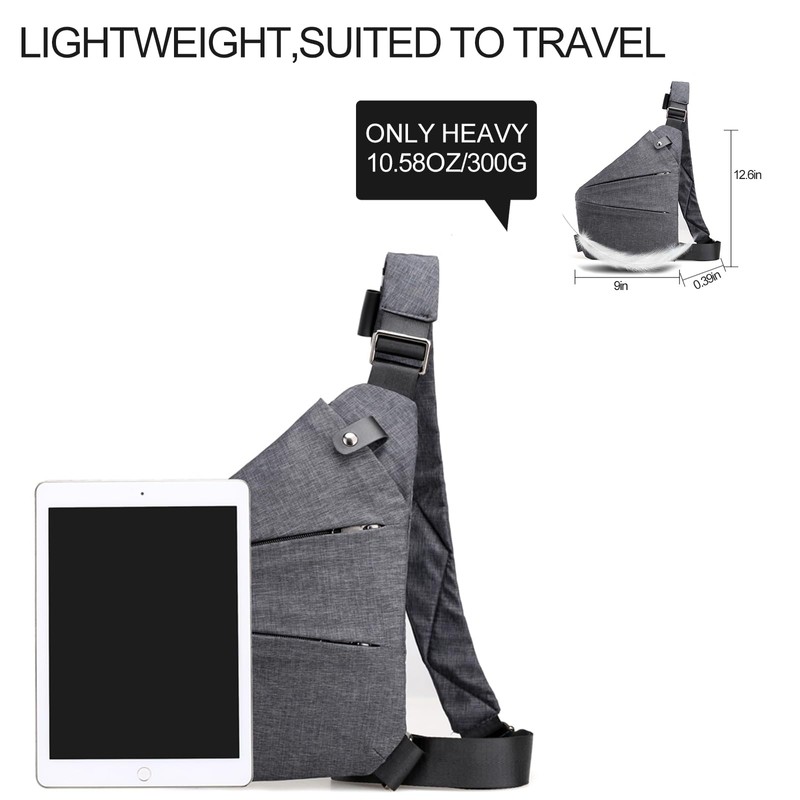 MAXTOP Anti Theft Crossbody Bag for Women Men Multi-Pocket Travel