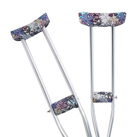 Crutches Padding Universal Crutch Pads and Hand Grips Covers Pads for Crutches Comfortable Crutch Cushion Underarm Crutch Accessories(2 Pairs,GP01)
