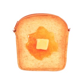 OSALADI Toast Shoulder Bag Food Shape Purse Cute Bread Shape Purse Girls Crossbody Purse Novelty Purses For Women