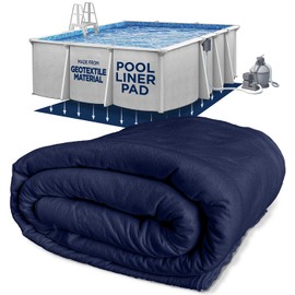 Shop Square 12-Foot-by-20-Foot Rectangle Pool Liner Pad for Above Ground Pools - Rectangle Pool Pad, Pool Ground Pad, Puncture Protection, Extend Liner Life, Durable Geotextile Material