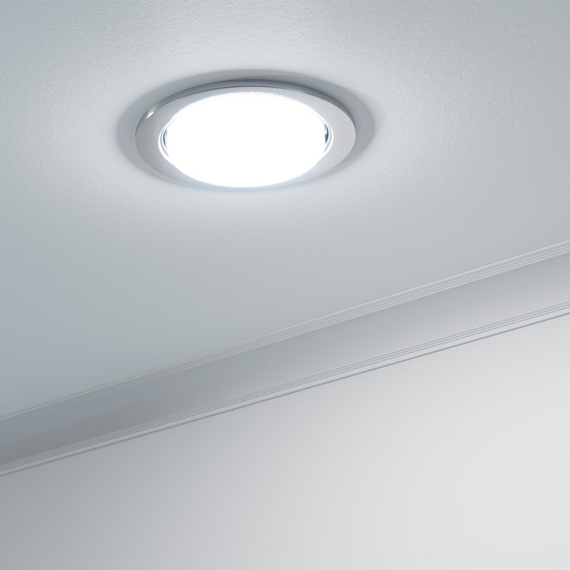 ledscom.de Zobe GX53 LED Recessed Spotlights Round Matt Chrome 6.105