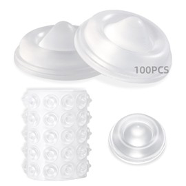 Reiwilei Cabinet Door Bumper, 100Pcs Clear Cabinet Rubber Bumpers Self-Adhesive for Kitchen Drawers, Picture Frames, Cupboard Doors