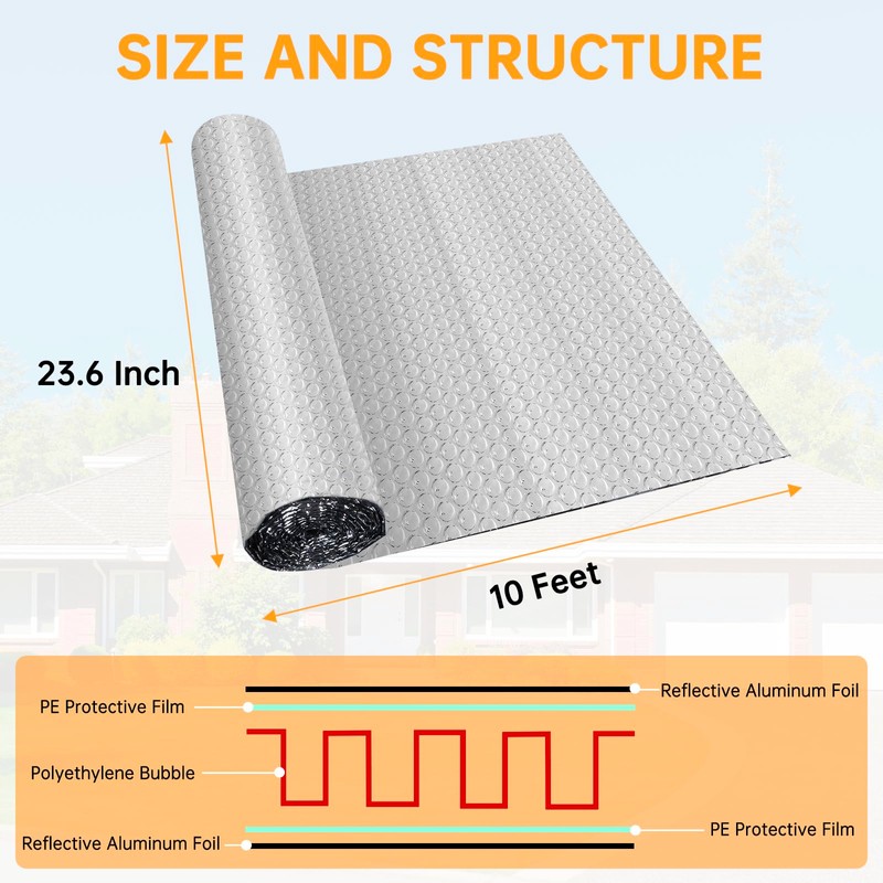 Reflective Foil Insulation, Double Reflective Bubble Insulation Sheet, Aluminum Foil