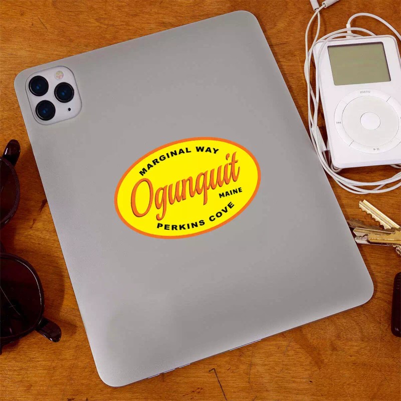 RetroPlanet Maine Ogunquit Marginal Way Perkins Cove Oval Die Cut