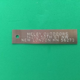 MELBY OUTDOORS QTY 100-ENGRAVED COPPER TRAP TAGS/TRAPPING SUPPLIES/TRAP/