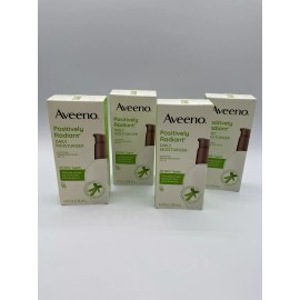Aveeno EXPIRED 4 Pack  Aveeno Positively Radiant Daily Moisturizer SPF 15 4.0 oz Soy