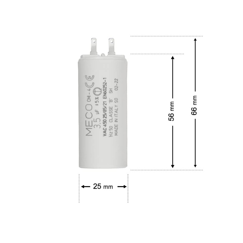 Capacitor 3.5 µF Especially for Somfy Roller Shutters Motor 10
