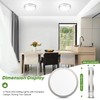 36W 3600lm Super Bright LED Light Fixtures, 2PACK Modern Flush