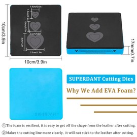 SUPERDANT Cutting Dies for Hearts Earrings Leather 3 Sizes Love Hearts Wooden Cutting Dies DIY Craft Cutting Dies Faux Leather Dangle Earrings Cutting Dies for Women Girls Jewelry