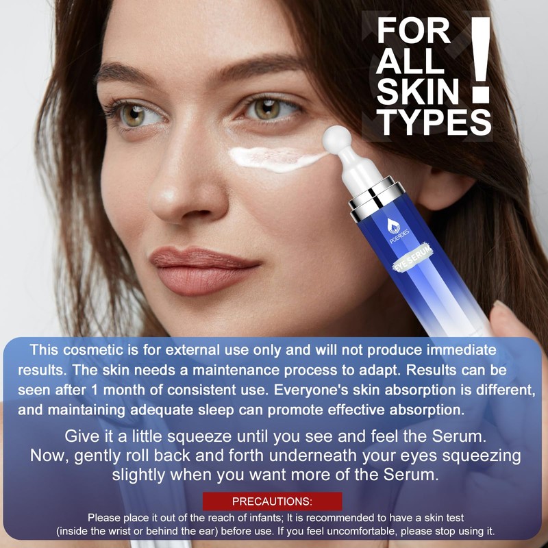 Eye Serum with 8% Caffeine 8% Retinol Hyaluronic Acid Niacinamide