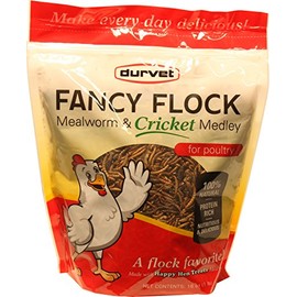Durvet Fancy Flock Mealworm and Cricket 16OZ, Model Number: 698977