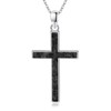 Twoowl Silver Cross Necklace for Women 925 Sterling Silver Crushed