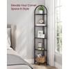 VASAGLE 5-Tier Corner Shelf Stand, Corner Bookshelf, Bathroom Organizer, Plant