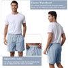Decorie Men's Summer Shorts Cotton Corduroy Cargo Shorts Stretch Elastic