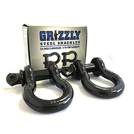 D Ring Shackles, 3/4 Inch, Black, 2 Pack – Heavy Duty Forged Steel with 4.75 Ton Capacity – Ideal for Jeeps, ATV’s, Trucks to use with Recovery,Towing, Snatch Straps,Snatch Block,Tree Savers