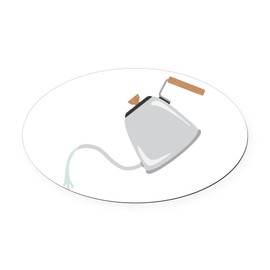CafePress Tea Kettle Euro Oval Car Bumper Magnet