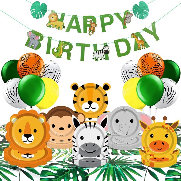 Safari Animals Birthday Party Decorations Jungle Theme Birthday Supplies Included