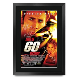 HWC Trading Gone In 60 Seconds A3 Gerahmte Signiert Gedruckt Autogramme Bild Druck-Fotoanzeige Geschenk Für Filmfans