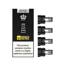 Uwell Uwell Crown M Replacement Twin-Coil Pack of 4 No Nicotine(0.8/0.4)