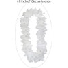 YIKANGHENG 4 Pcs White Artificial Flowers, Hawaiian Leis for Party,