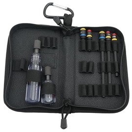 Malco CRHEXKIT2 C-RHEX Hex Drivers with 1/4 & 5/16 in. and 5/16 & 3/8 in. hex sizes plus two handles, Set of 7 (MSHC, MSHMLC, MSHXLC, MSHC1, MSHXLC1, CONNEXT1, CONNEXT2)