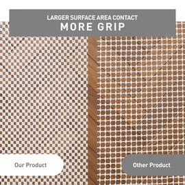 Rugshop Cushioned Thick Rug Pad Gripper for Hardwood Floors, Under Carpet Anti Skid Pad, Non Slip Rug Pads for Area Rugs 4' x 6' Cream