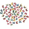 Ewanda store Butterfly Buttons for Crafts,300 Pcs Wooden Butterfly Buttons