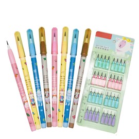 Lopenle 12 Pieces Adorable Rabbit Pencils Novelty Bunny Stacking Pencils Cats Stackable Pencils Animal Pencil With 64 Replacable Refills For School Office Using