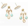 Unbranded Rain Cloud Storm Enamel Rhinestone Light Blue Crystal Stud