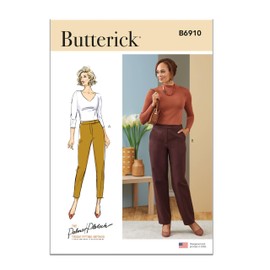 Butterick Misses' Contour Band Pants Sewing Pattern Kit by Palmer/Pletsch, Design Code B6910, Sizes 8-10-12-14-16