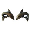 Nesha Design Components Unique Dolphin Style Brass Cabinet Knobs (Left