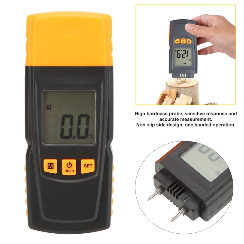 GM605 Portable Wood Moisture Meter Hygrometer Digital Wood Density Meter