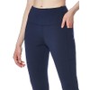 Danskin Women's Double Brushed 7/8 Leggings, Neo Navy, Medium