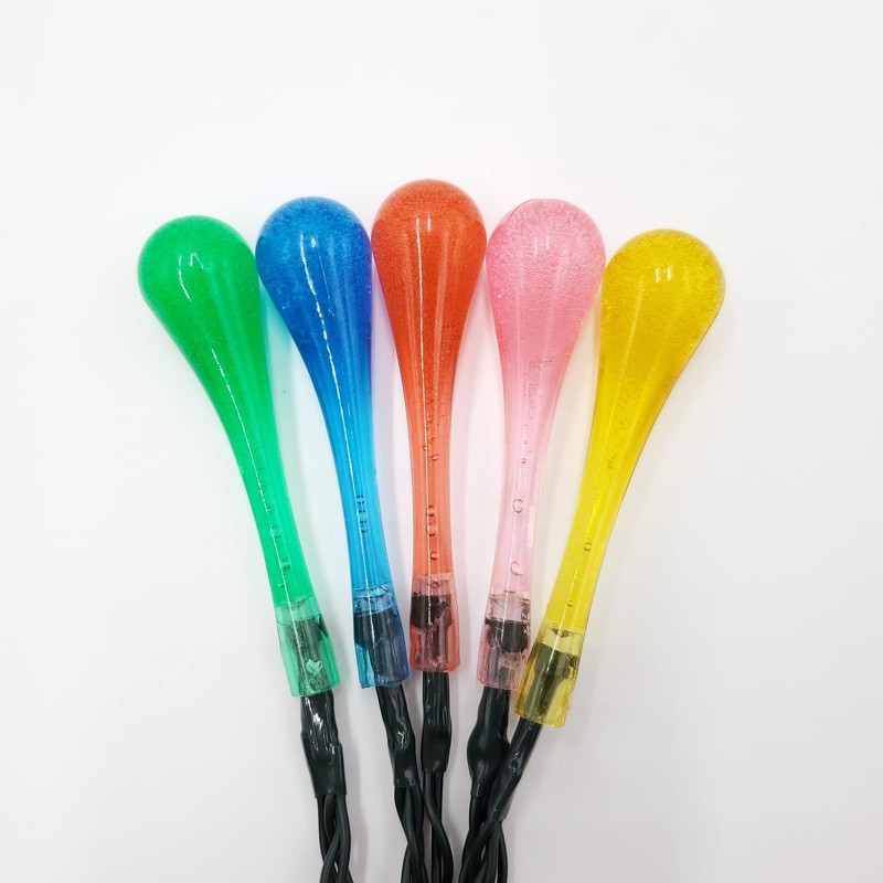 LumaBase Solar Powered Crystal Water Drop String Lights - Multicolor