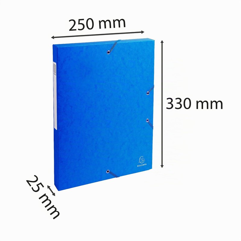 Exacompta 50300E Premium Collection Box Assembled with Elastic Band, 25