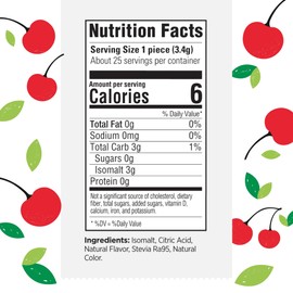 Stevita Hard Candy, Cheery Cherry - 25 Individually Wrapped Pieces - Sugar & Aspartame Free - Naturally Flavored & Sweetened - Non-GMO, Gluten Free, Keto Friendly