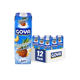 Goya Foods Pineapple Juice, 33.8 Fl Oz (Pack of 12)
