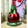 Ebros Amy Brown Holiday Green Mischief Dragon Hiding Red Egg