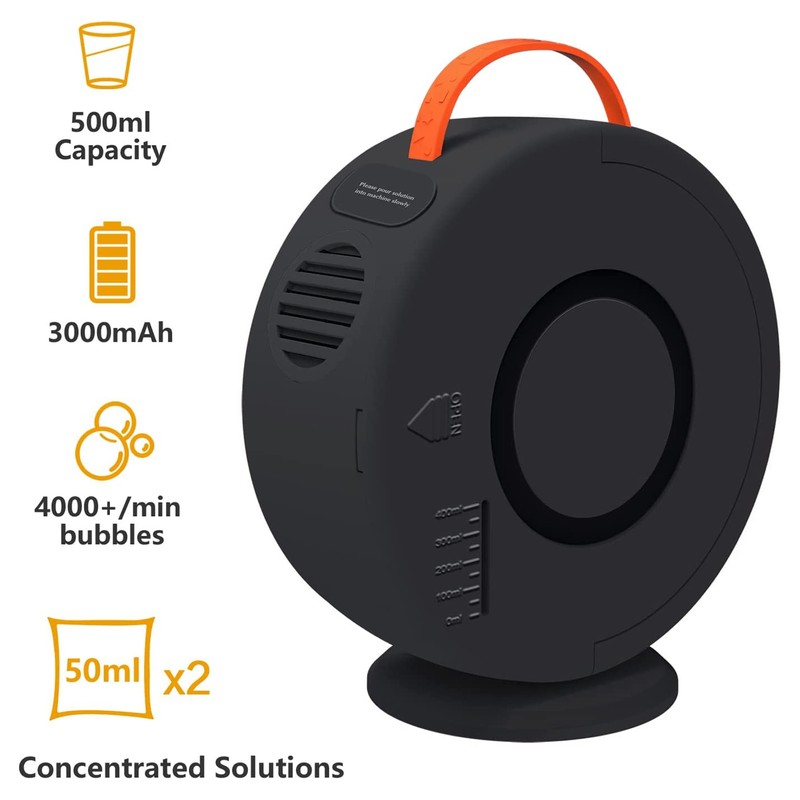 Automatic Rotation Bubble Machine USB Rechargeable Automatic Bubble Blower for