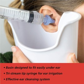 EZY DOSE ACULife Ear and Ear Wax Cleaner for Humans Includes Syringe with TriStream Tip and Basin, Clear, 1 Count