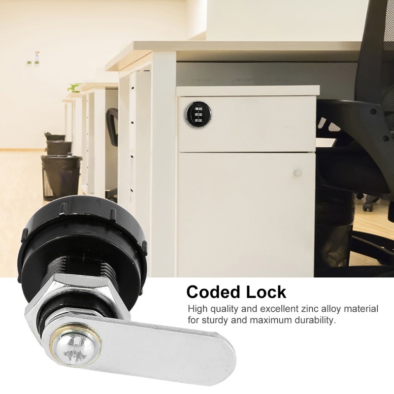 2pcs 3-Digit Zinc Alloy Mechanical Password Lock for Cabinet Wardrobe