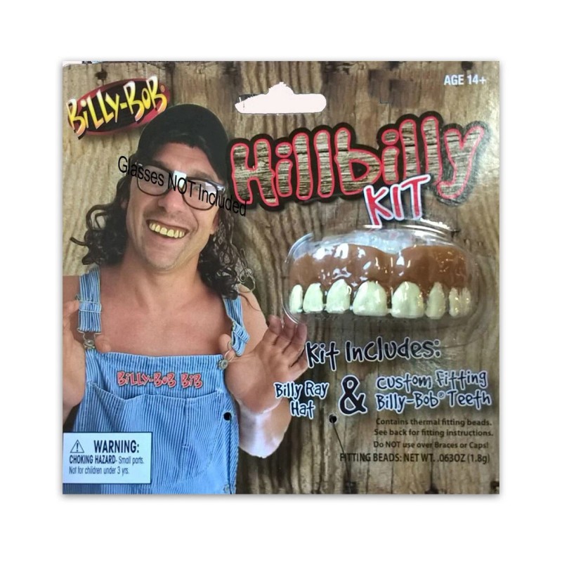 Billy Bobs Costume Kit Hat Hair and Teeth